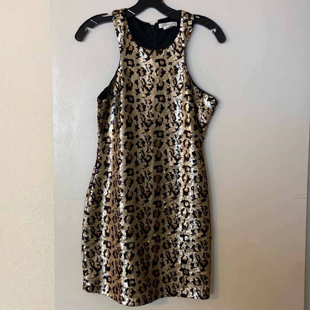 Glamorous sequin cheetah dress